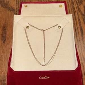 Cartier chain necklace white rose yellow gold